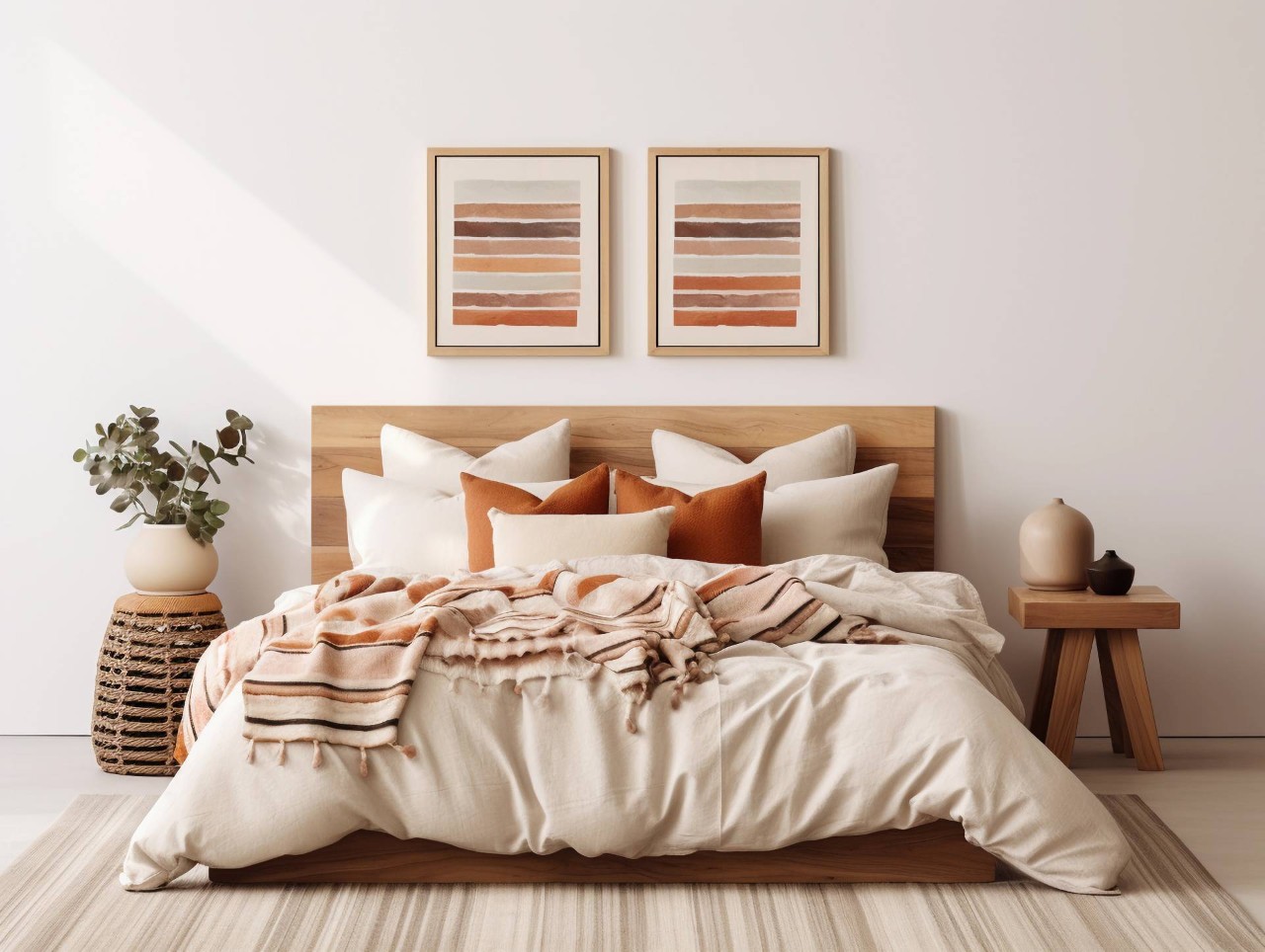 Custom bedding set, custom bed covers in a neutral bedroom near Norwalk, CT