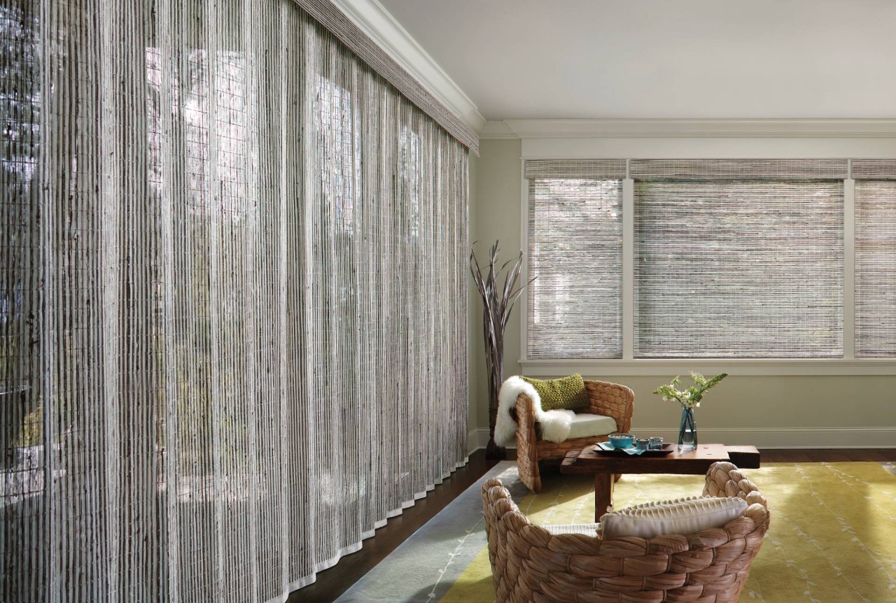 Hunter Douglas woven wood shades for interior design trends near Norwalk, CT